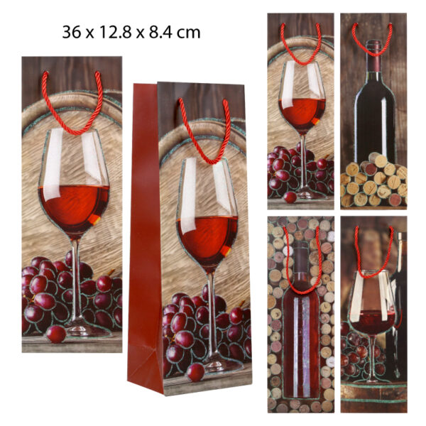 BOLSA DE REGALO PARA VINOS - 36 X 12.8 CM