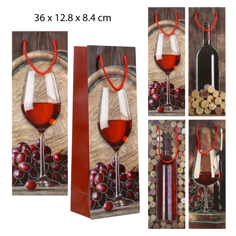 BOLSA DE REGALO PARA VINOS - 36 X 12.8 CM