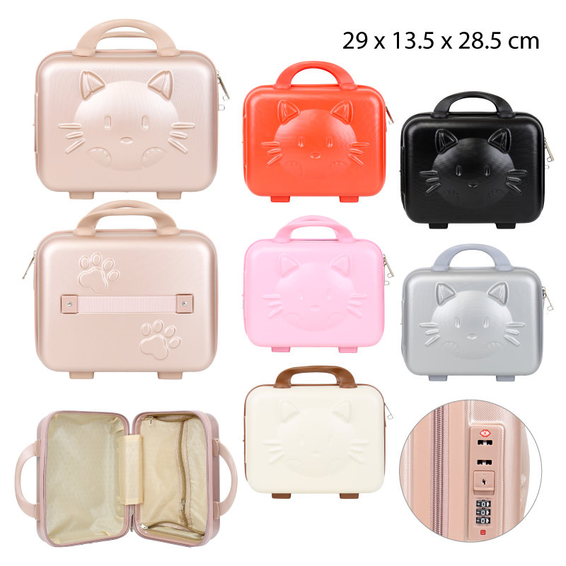 MALETA DE MANO CON DISEÑO DE GATO - 29 CM