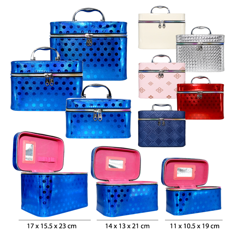 SET 3 MALETAS COSMÉTICAS DISEÑOS SURTIDOS