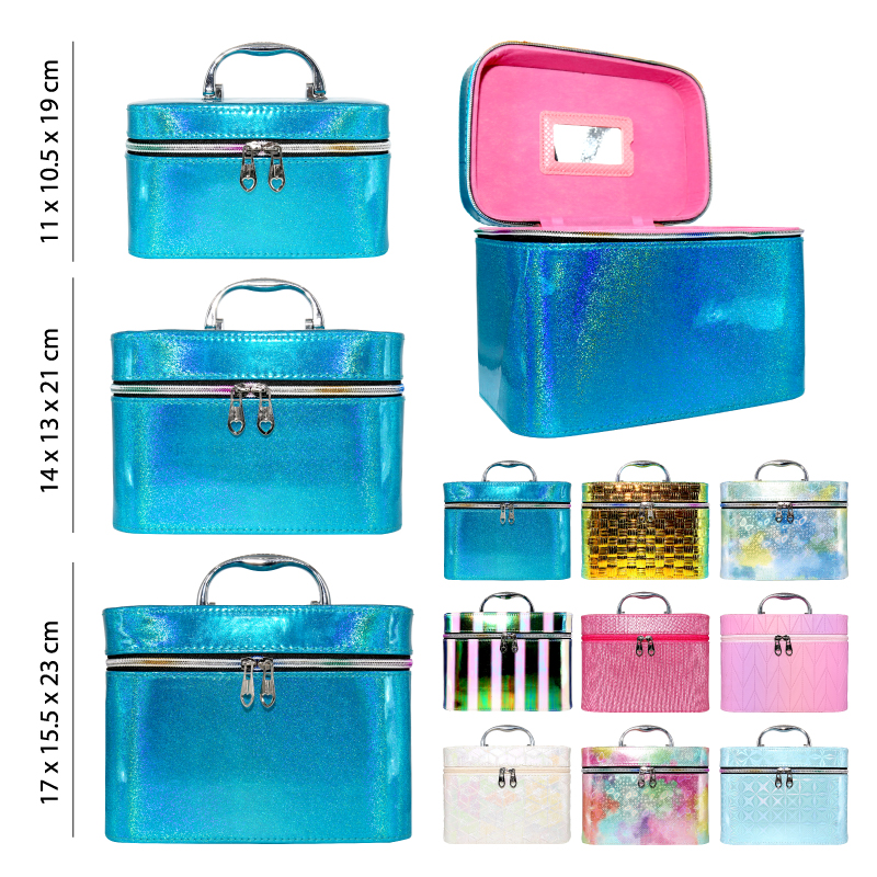 SET 3 MALETAS COSMÉTICAS DISEÑOS SURTIDOS