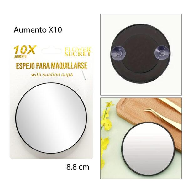 ESPEJO CON VENTOSA DE 8.5 CM - AUMENTO 10X