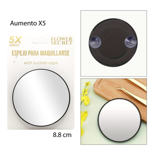 ESPEJO CON VENTOSA DE 8.5 CM - AUMENTO 5X
