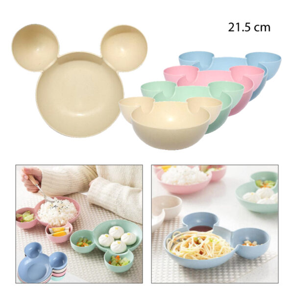 PLATO DE COMIDA PLÁSTICO DISEÑO RATÓN - 21.5 CM