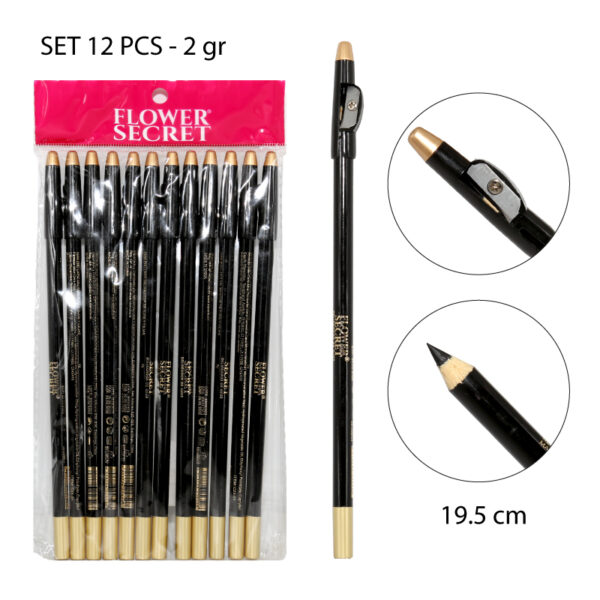 DELINEADOR LÁPIZ FLOWER SECRET NEGRO - 2 GR