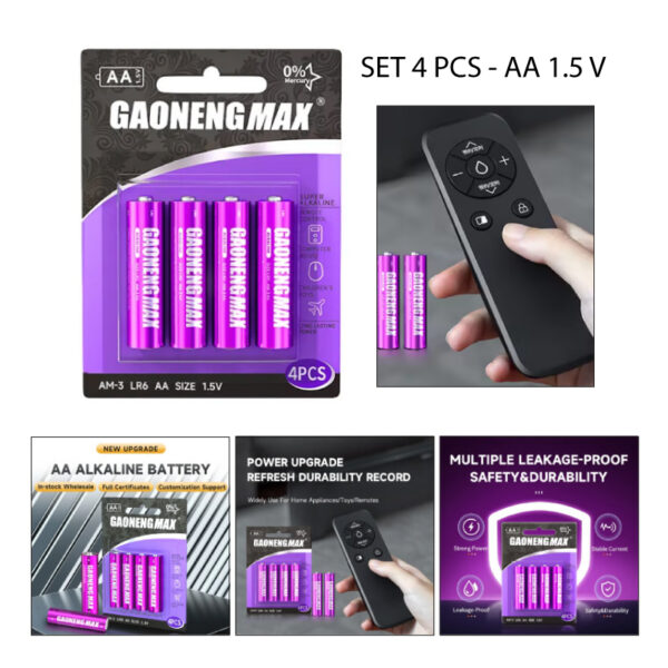 SET DE 4 PILAS AA - 1.5 V