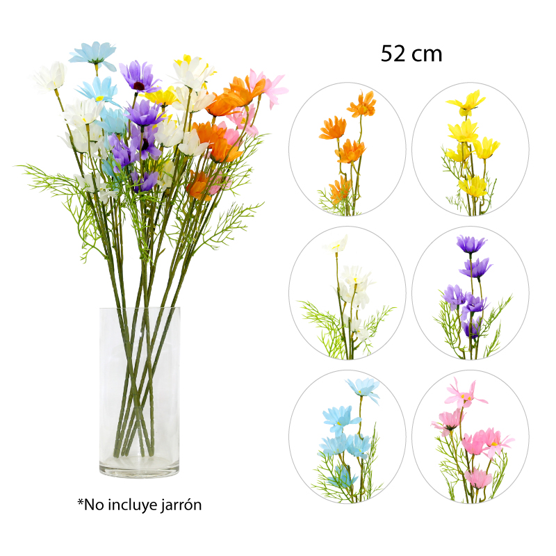 FLORES SILVESTRES ARTIFICIALES, MARGARITAS - 52 CM