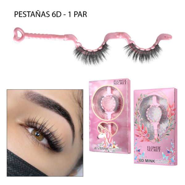 PESTAÑAS POSTIZAS 6D CON SOPORTE