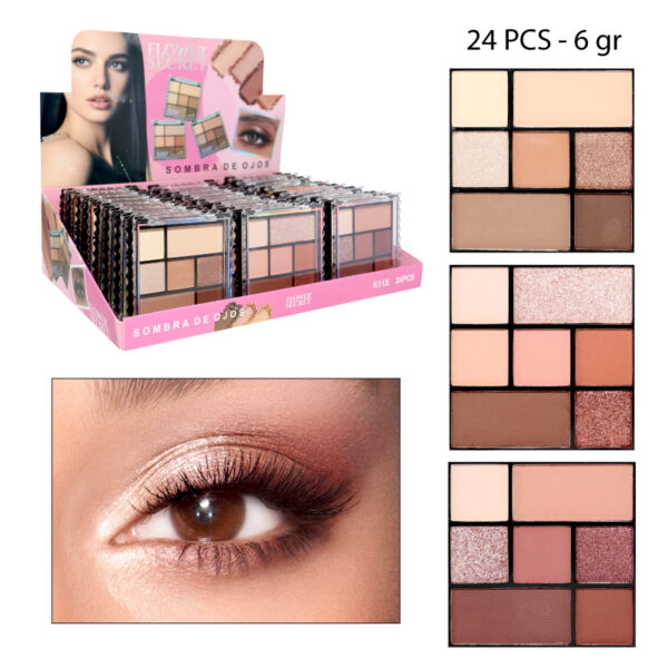 PALETA DE SOMBRAS 7 TONOS POR PALETA - 6 G