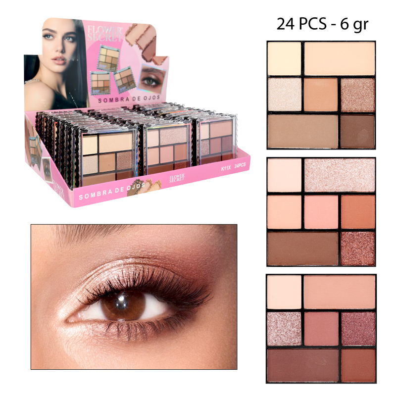 PALETA DE SOMBRAS 7 TONOS POR PALETA - 6 G
