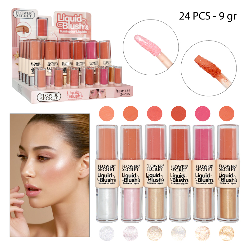 ILUMINADOR Y RUBOR LÍQUIDO, 2 EN 1 - 9 GR