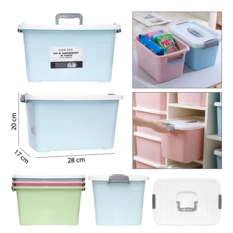 CAJA ORGANIZADORA DE PLÁSTICO - 28 X 20 CM