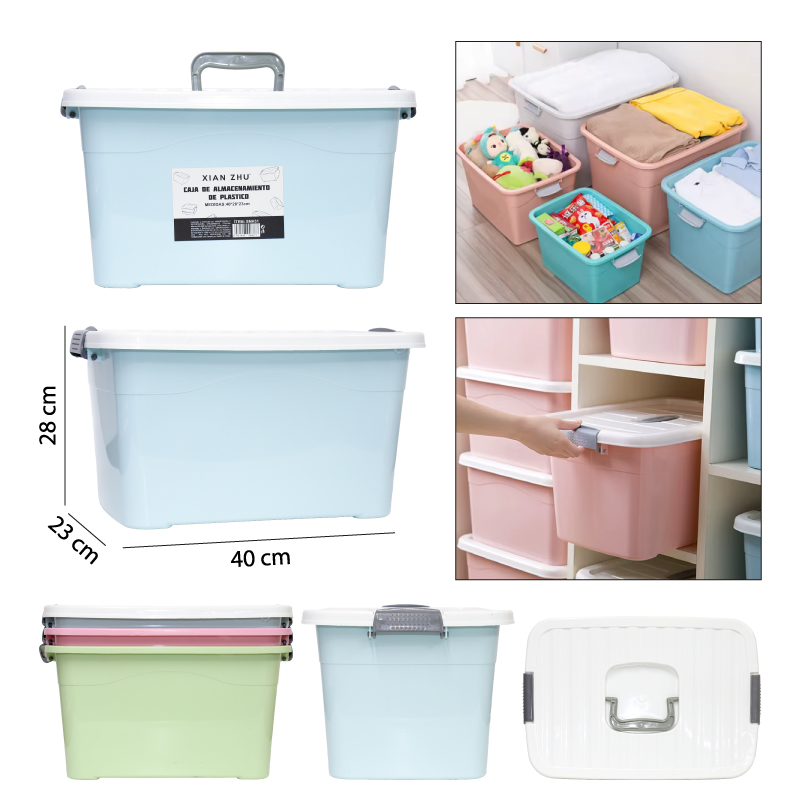 CAJA ORGANIZADORA DE PLÁSTICO - 40 X 28 CM