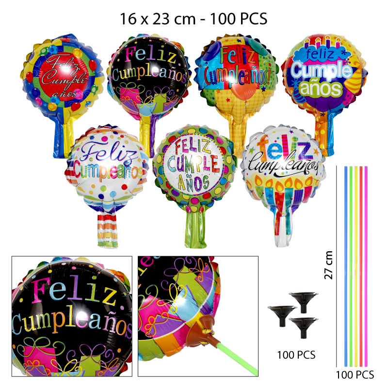GLOBOS PARA CUMPLEAÑOS PEQUEÑOS DE ALUMINIO