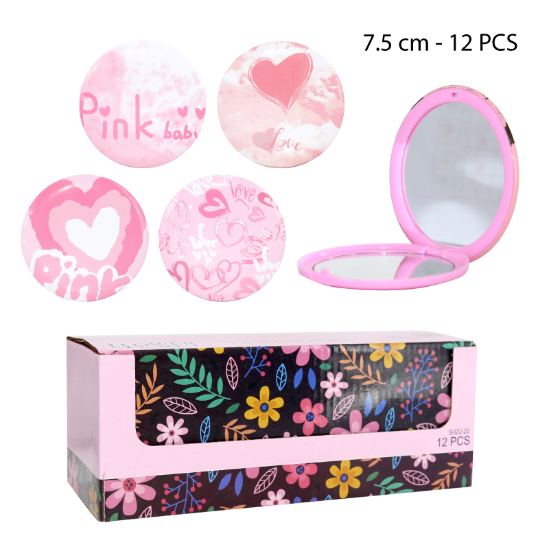 ESPEJO DE BOLSILLO 7.5 CM - PINK