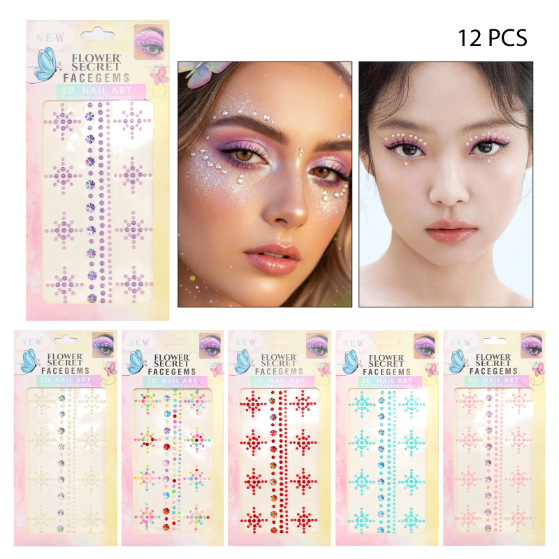 PEGATINAS CORPORALES CON DISEÑO DE GEMAS