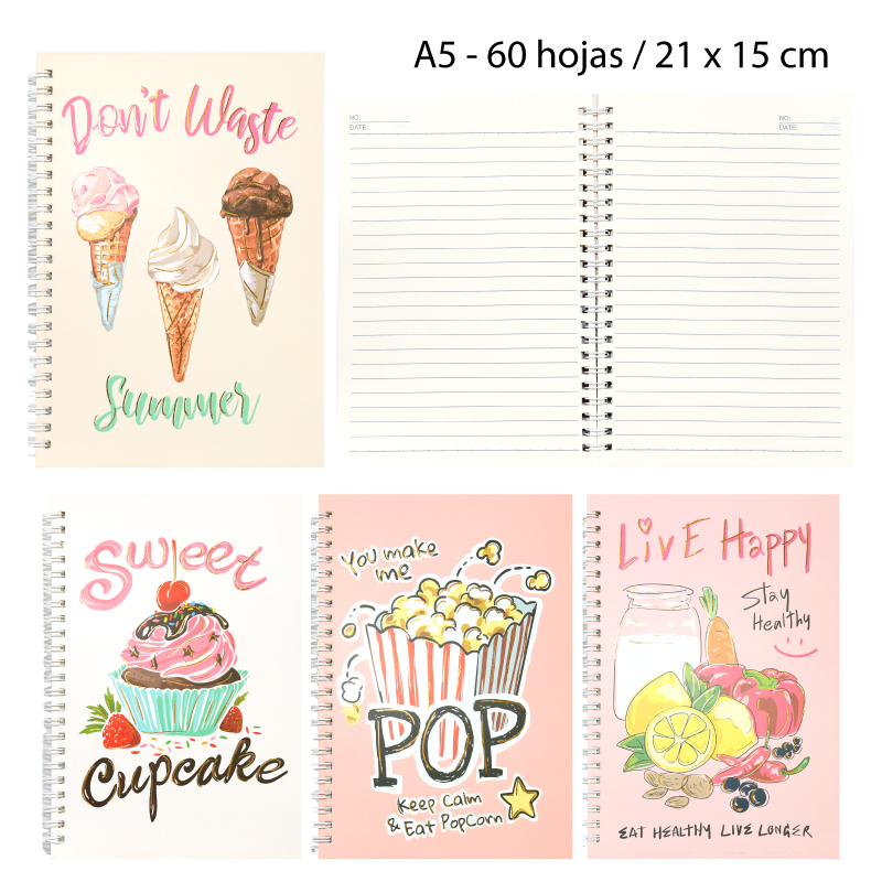 LIBRETA PORTADA "SWEET & POP" - 60 HOJAS