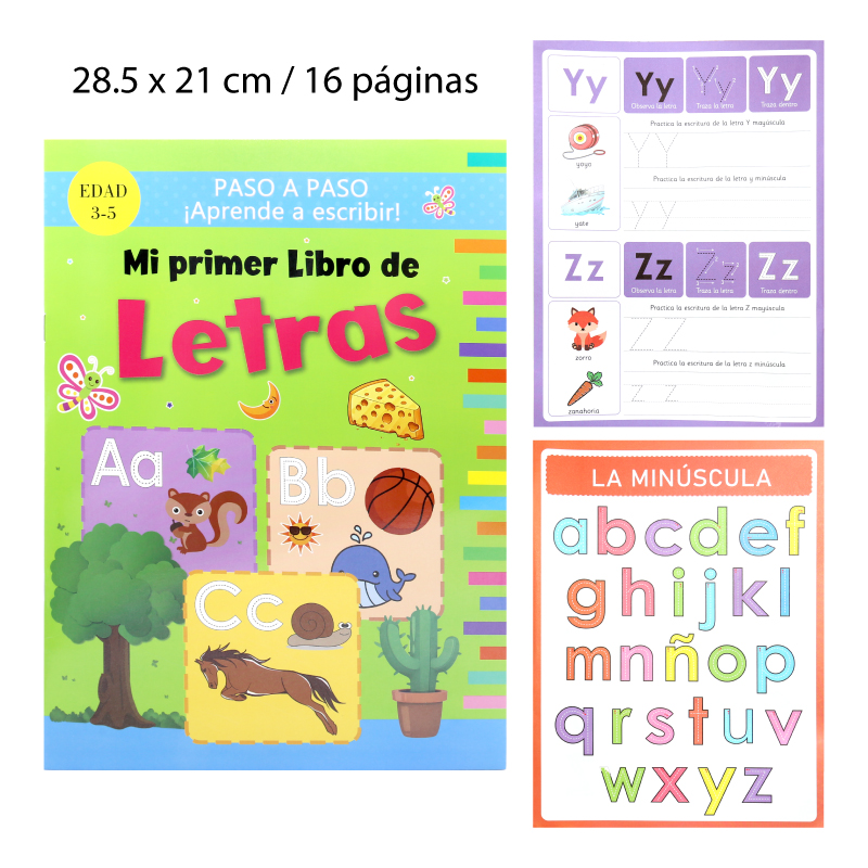 LIBRO EDUCATIVO PASO A PASO "MI PRIMER LIBRO DE LETRAS"