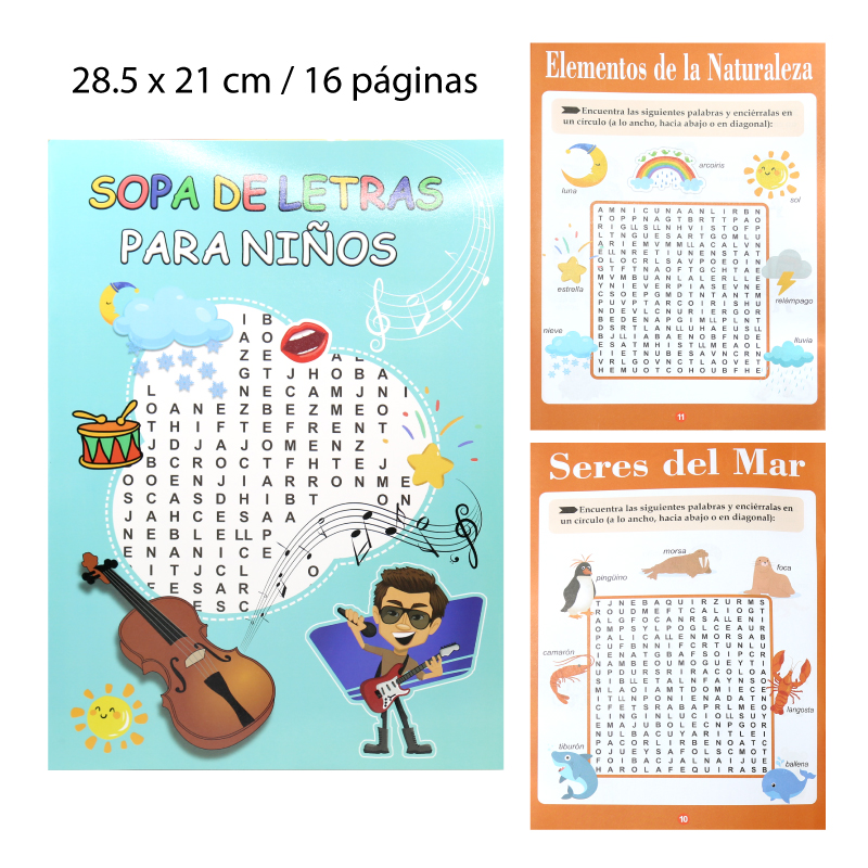 SOPA DE LETRAS TEMÁTICO - INFANTIL