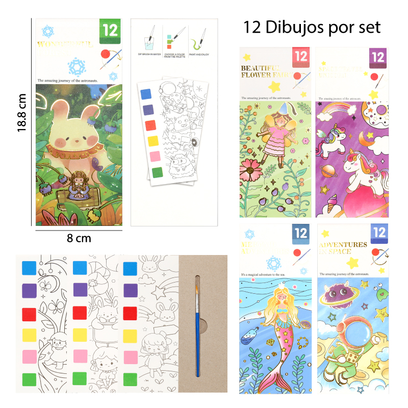 LIBRETAS DE DIBUJOS CON ACUARELAS PARA COLOREAR