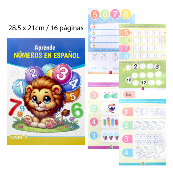 CUADERNO DE APRENDIZAJE DE LETRAS 16 PAGINAS CON DIBUJOS - 28.5 X 21 CM