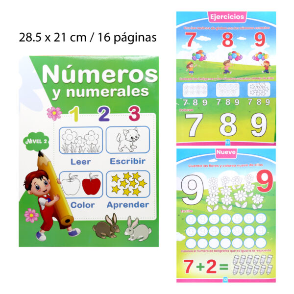 CUADERNO DE APRENDIZAJE DE LETRAS 16 PAGINAS CON DIBUJOS - 28.5 X 21 CM