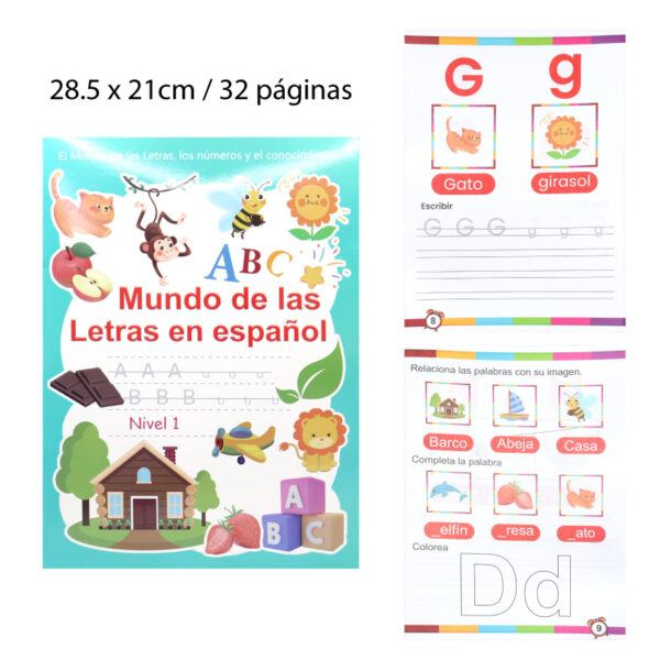 CUADERNO DE CALIGRAFÍA EN ESPAÑOL NIVEL 1 32 PAGINAS - 28.5 X 21 CM