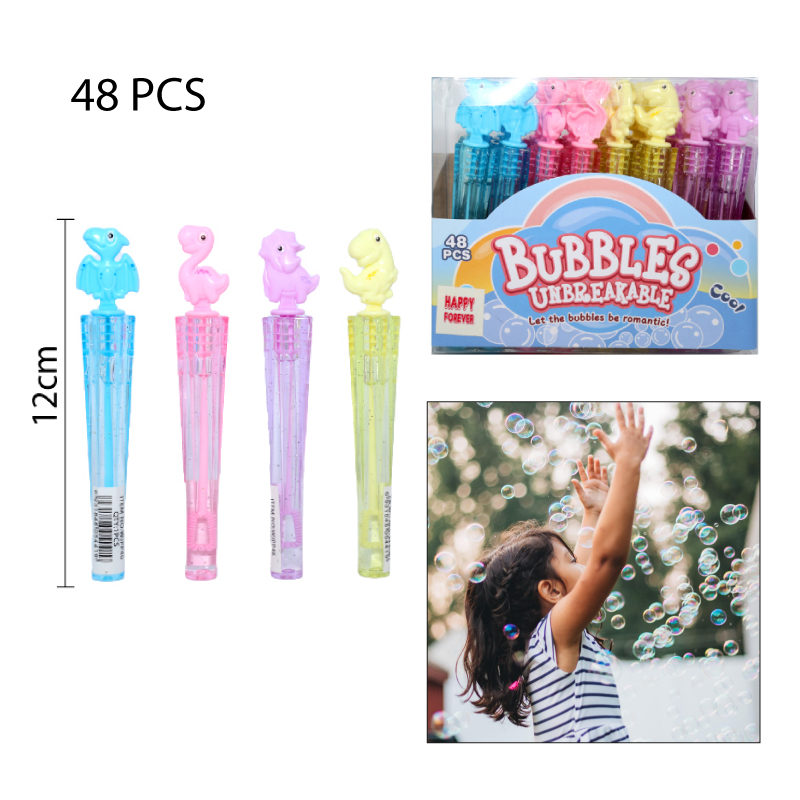 VARA DE BURBUJAS DISEÑO DE DINOSAURIOS - 12 CM