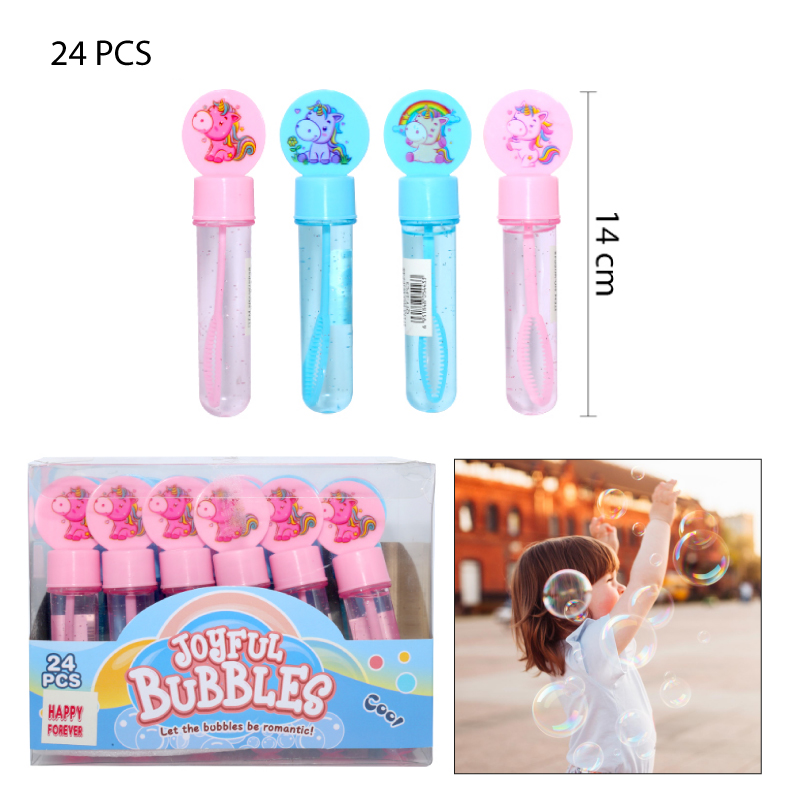 VARA DE BURBUJAS DISEÑO DE UNICORNIO - 14 CM