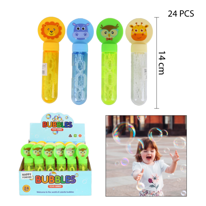 VARA DE BURBUJAS DISEÑO DE ANIMALES - 14 CM