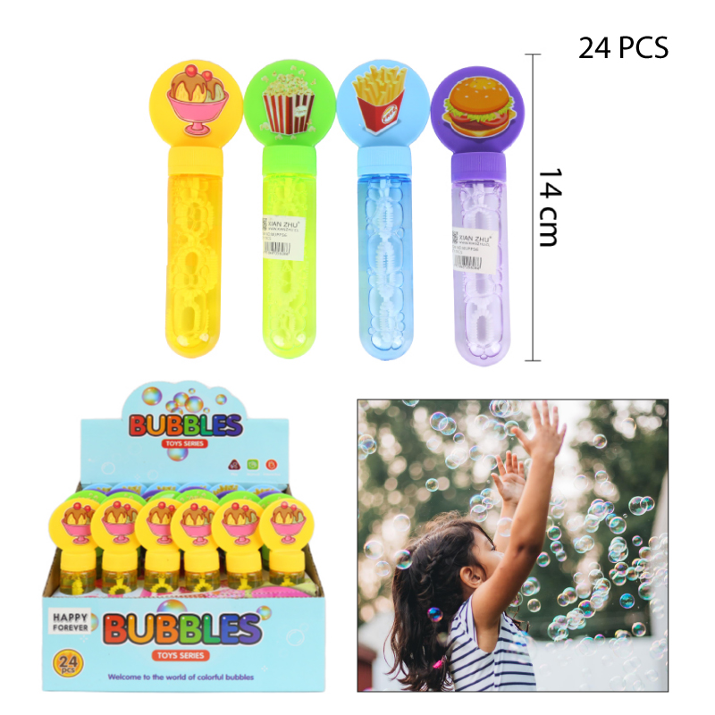 VARA DE BURBUJAS DISEÑO DE COMIDA - 14 CM