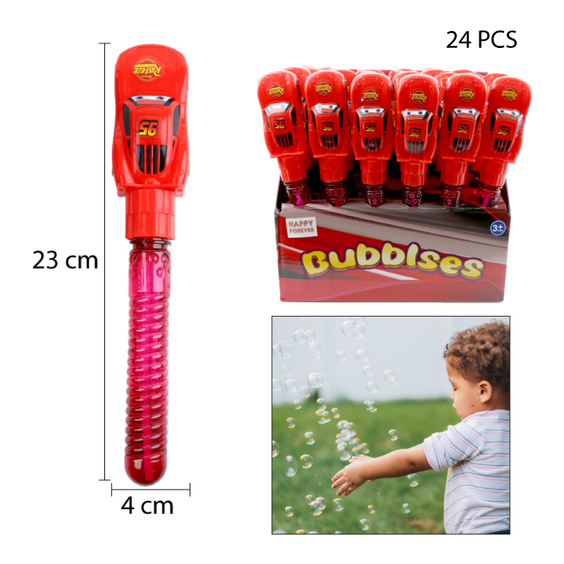 VARA DE BURBUJAS DISEÑO CARS - 23 CM