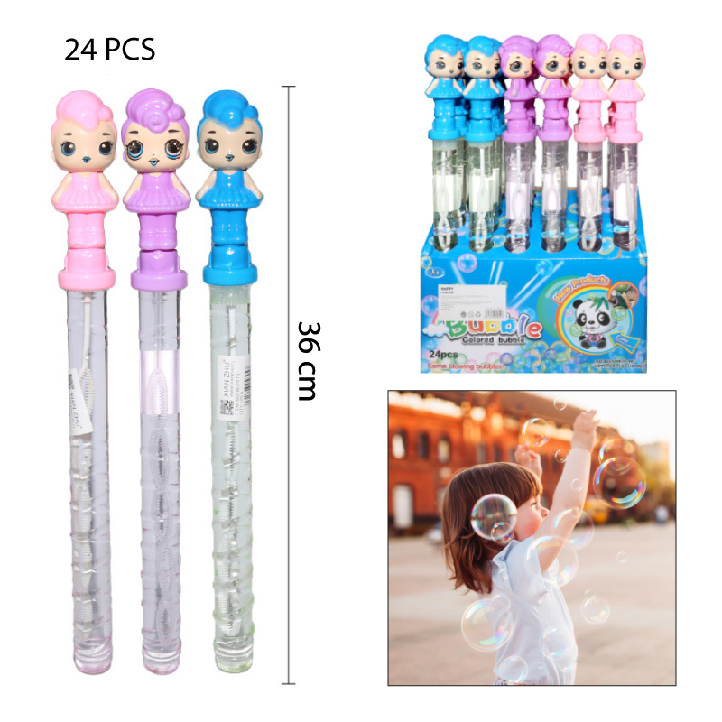 VARA DE BURBUJAS DISEÑO DE MUÑECAS - 36 CM