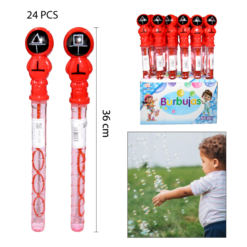 VARA DE BURBUJAS DISEÑO DEL JUEGO DEL CALAMAR - 36 CM