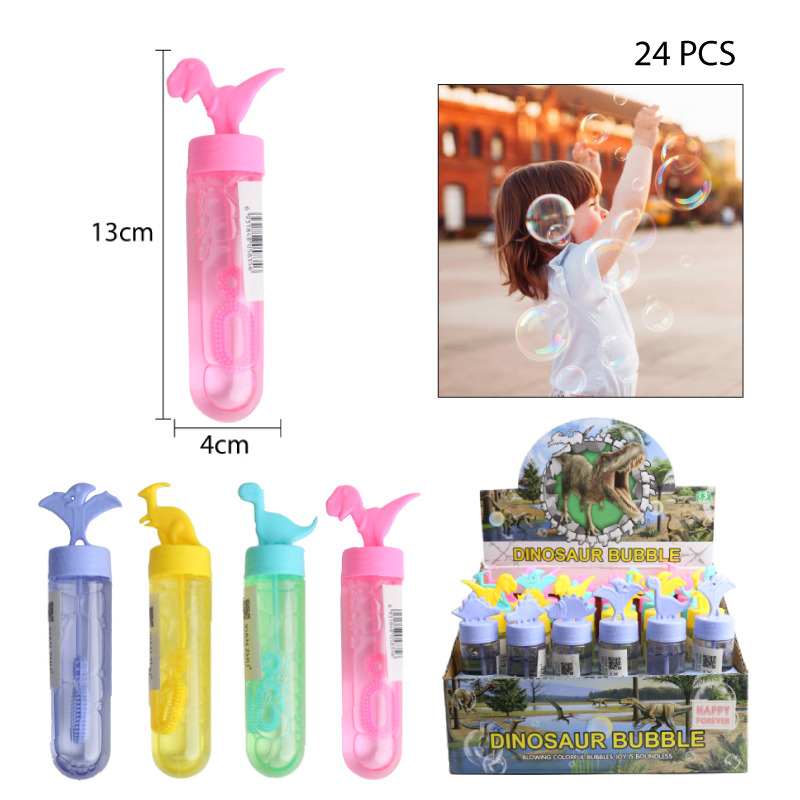 VARA DE BURBUJAS DISEÑO MINI DINOSAURIOS - 13 CM