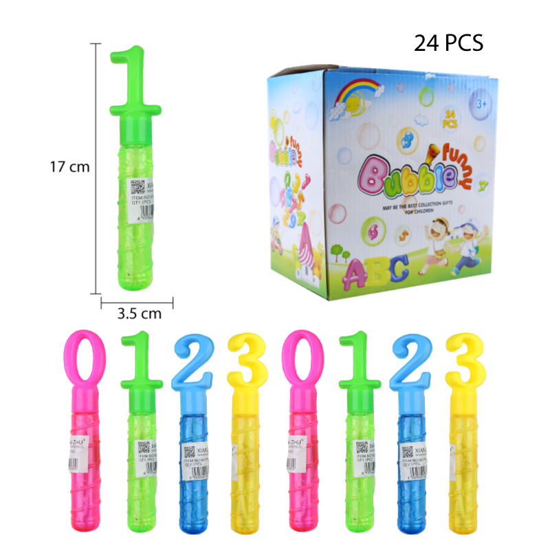 VARA DE BURBUJAS DISEÑO NÚMEROS - 17 CM