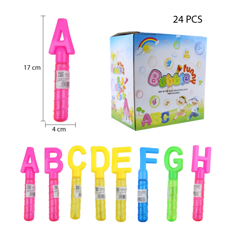 VARA DE BURBUJAS DISEÑO LETRAS - 17 CM