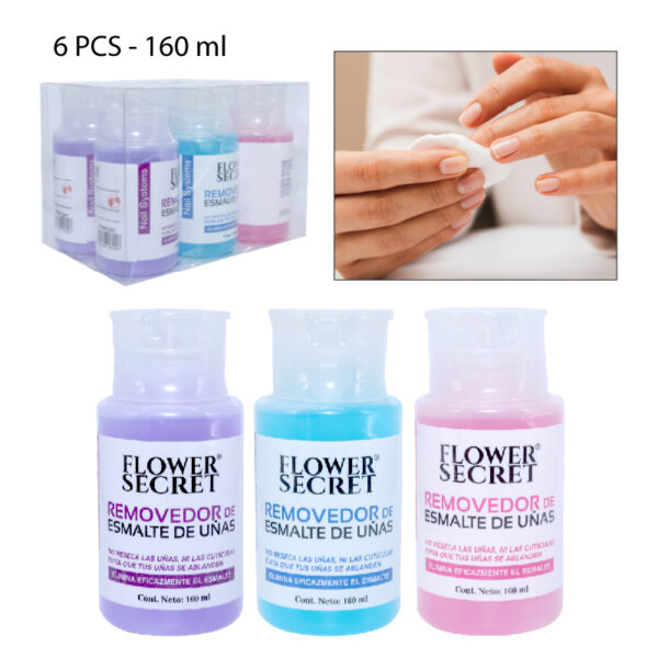 QUITA ESMALTE PARA UÑAS PERMANENTES - 160 ML