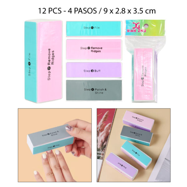 LIMA DE UÑAS DE 4 PASOS