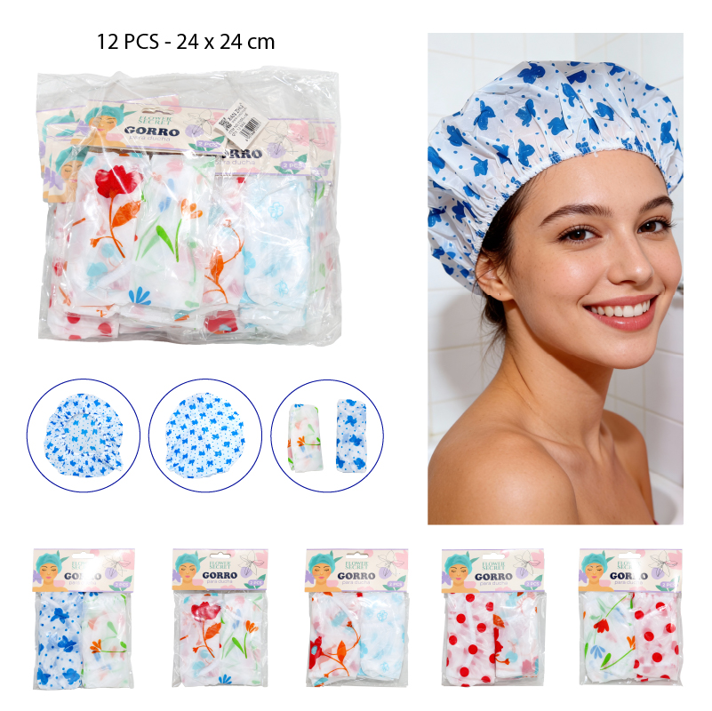 GORRO DE DUCHA ESTAMPADO PACK 2