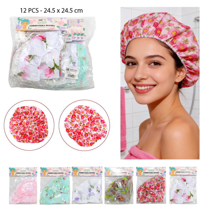 GORRO DE DUCHA TELA POLIESTER ESTAMPADO