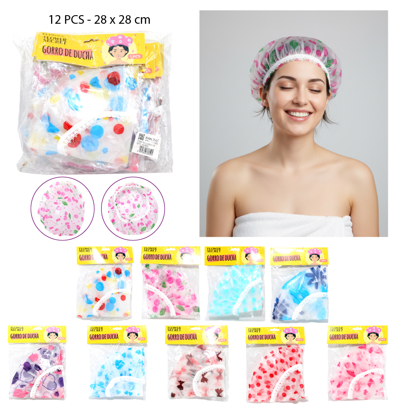 GORRO DE DUCHA PEVA CON ENCAJE