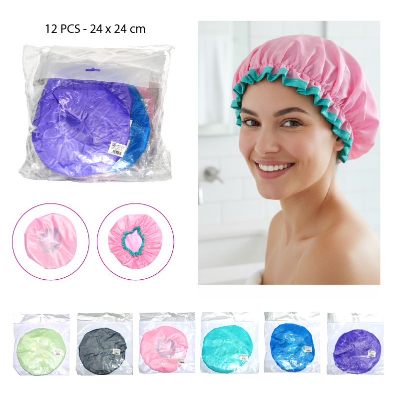 GORRO DE DUCHA TELA DOBLE CAPA BORDADO