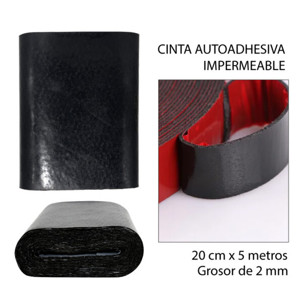 CINTA AUTOADHESIVA IMPERMEABLE - 20 CM X 5 MTS
