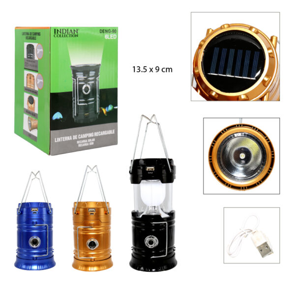 LAMPARA SOLAR MULTIFUNCIONAL PARA CAMPING