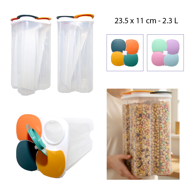 RECIPIENTE DE ALMACENAMIENTO SELLADO CON TAPA - 2.3 L