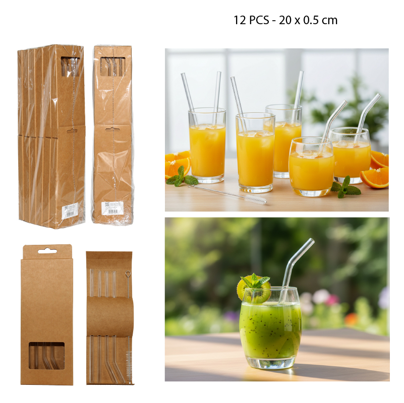 SET DE BOMBILLAS DE VIDRIO - 12 PCS