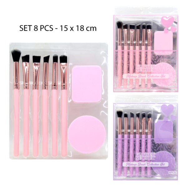 SET DE 6 BROCHAS DE MAQUILLAJE MÁS ESPONJA