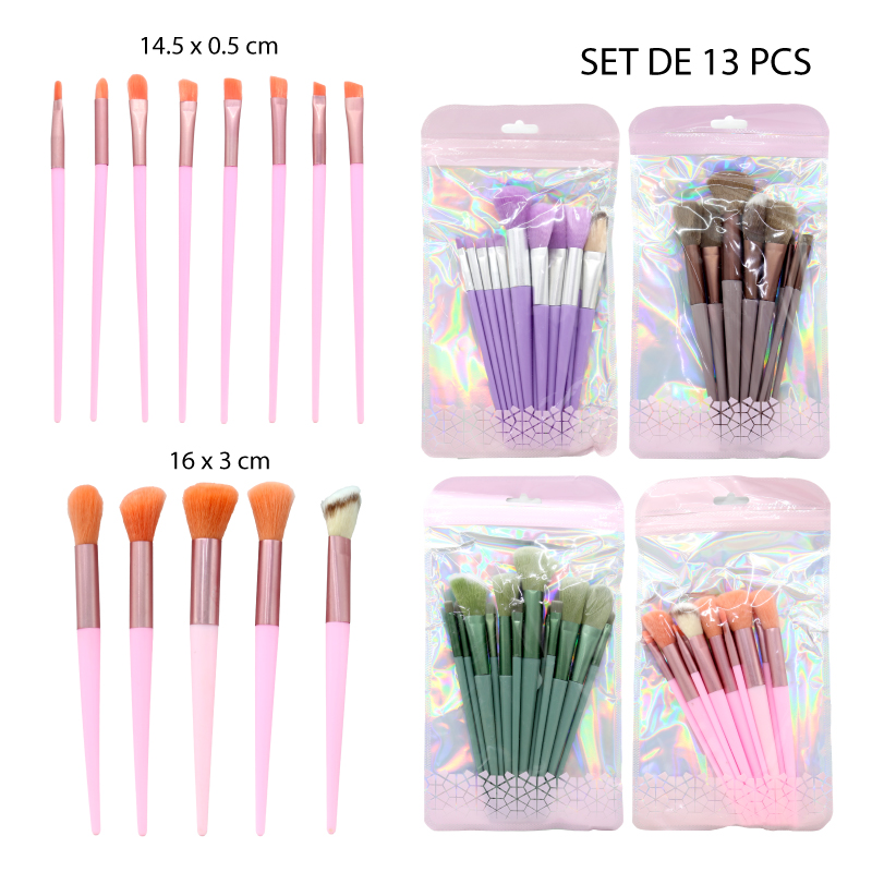 SET DE 13 BROCHAS DE MAQUILLAJE