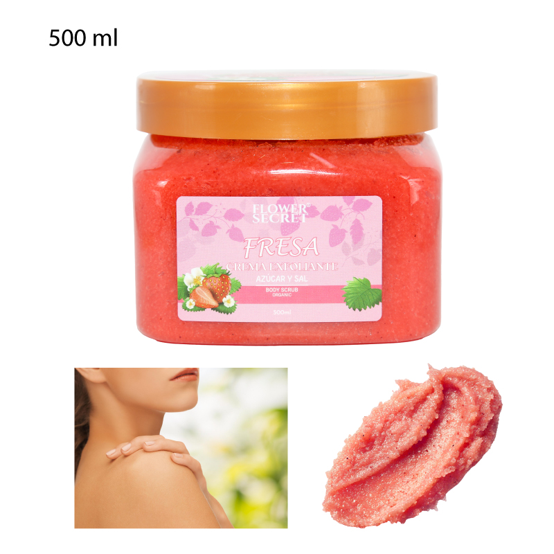 EXFOLIANTE CORPORAL AZUCAR Y SAL FRESA- 500 ML